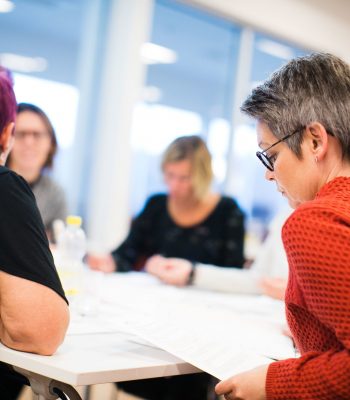Workshop på Vandalorum i Värnamo inför införandet av SIP, Samordnad individuell plan, som tillgodoser patientens/brukarens behov. Deltagare från slutevård, primarvård, kommunal vård och socialtjänst.